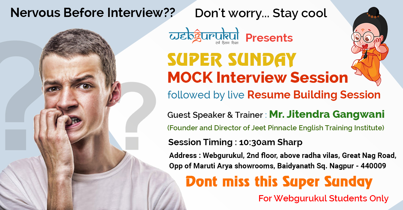 Mock Interview Session Followed By Live Resume Building Session